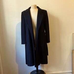 Vintage Regency cashier black belted coat.